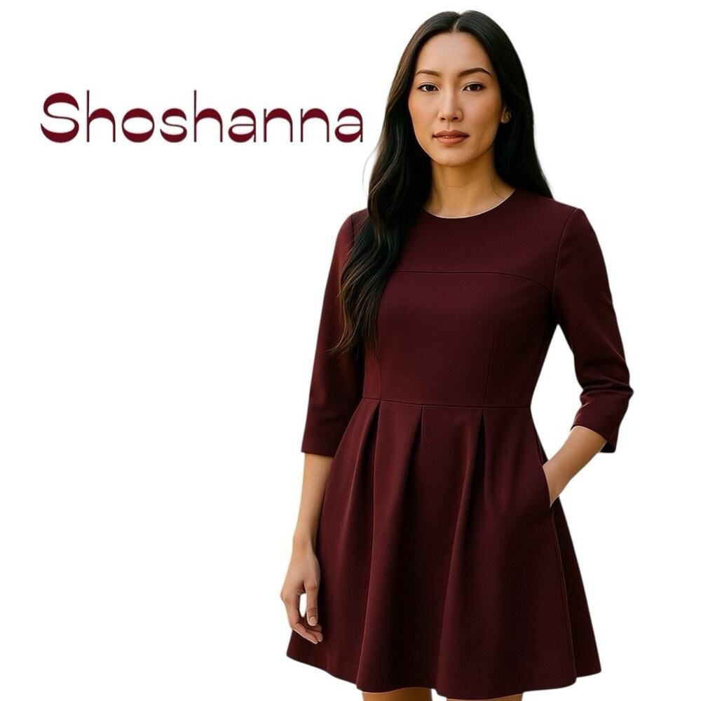 Anthropologie Shoshanna Burgundy Dress Size 4